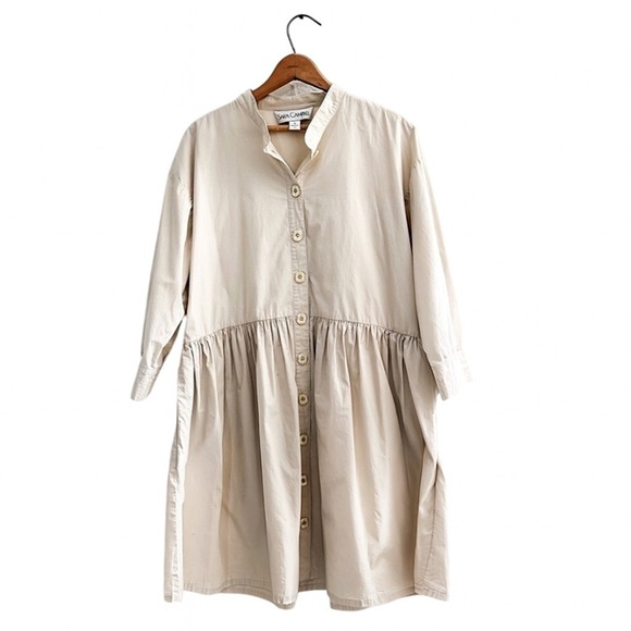 Sara Campbell Oversized Shirt Dress in a Light Tan color - Size‎ Medium